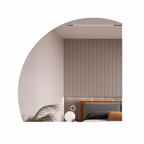 터치 센서 프레임리스 장식 벽걸이형 스마트 욕실 반달 거울(LED 조명 및 블루투스 포함)