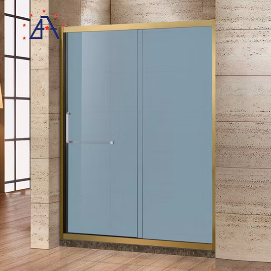 Moden 럭셔리 디자인 프레임리스 원형 욕실 슬라이딩 유리 도어 개방형 단순 샤워실(CK